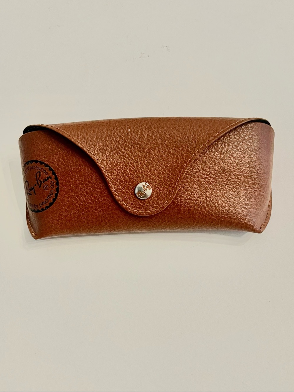 Authentic Vintage Ray-Ban Tan Semi-Hard Faux Leather Sunglasses Case Unisex